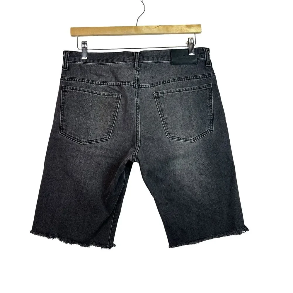 J.Lindeberg Mens Black Simon Cut Off Shorts Size 33